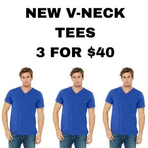 NEW 3 pack unisex/ men women shirt v neck short sleeve 3 shirts great de…